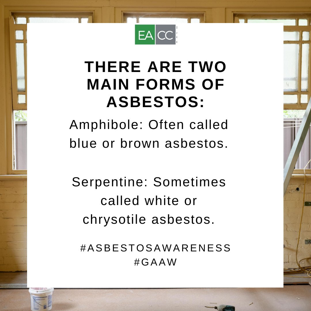 There are two main forms of #asbestos. Are you familiar with what they are called? #2024GAAW #Asbestosawareness