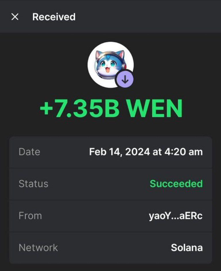 Claim Airdrops 🎁 (@airdrops0637) on Twitter photo Sending some $WEN to first 1200 wallets in the comments !!
Drop your $SOL address 👇🏻
Like, Follow <a href="/kitieonsol/">Catwiftie | $KITIE</a>🔔 & RT
Check your wallet in 24 hours ⏰ Sending some $WEN to first 1200 wallets in the comments !!
Drop your $SOL address 👇🏻
Like, Follow <a href="/kitieonsol/">Catwiftie | $KITIE</a>🔔 & RT
Check your wallet in 24 hours ⏰