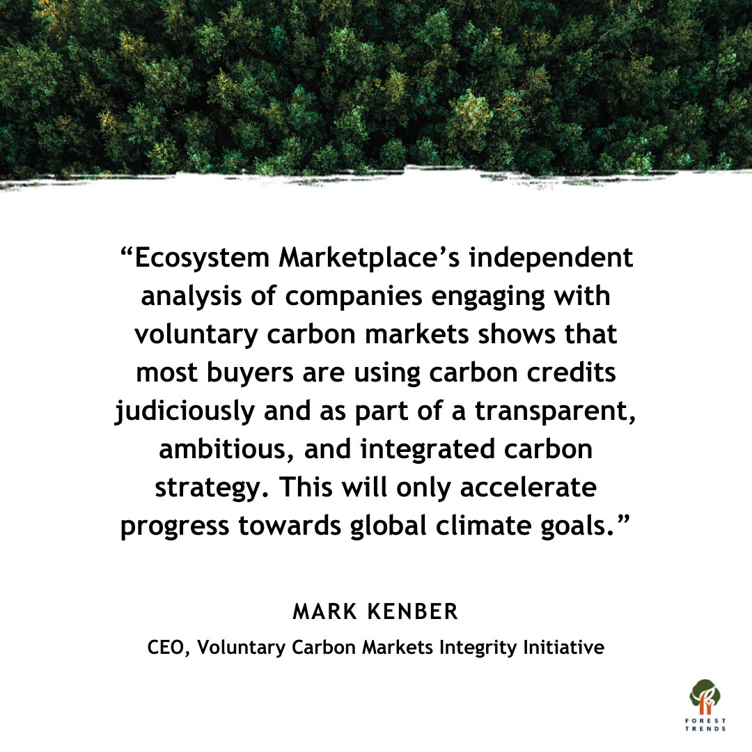 Research from @EcoMarketplace found an uptick in demand for pricier, higher quality #carboncredits, an indicator of higher integrity in the market. More on p. 17 on how our data are supporting more transparency in carbon markets: bit.ly/3RqVavx
