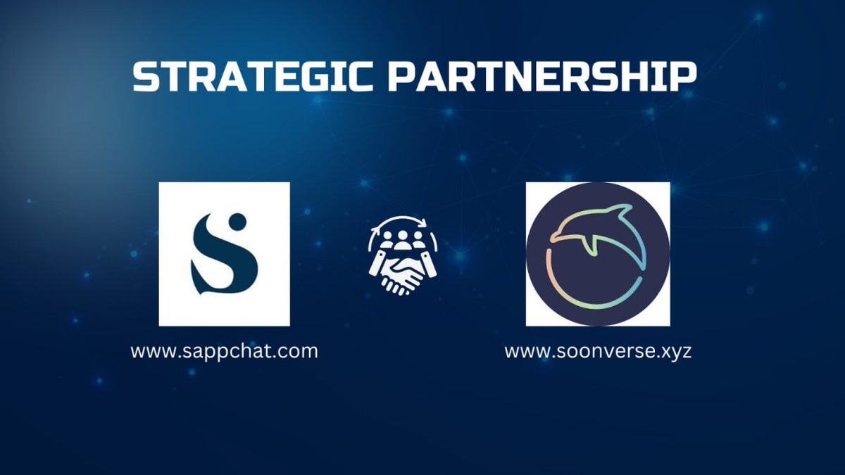 📢We are excited to announce a strategic partnership with @soon_verse ✅We are securing Whitelist spots for this great community! 👉 Visit sappchat.com/DN404 and secure your whitelist spot. 👀SoonVerse is an integrated web3 games & metaverse accelerator and