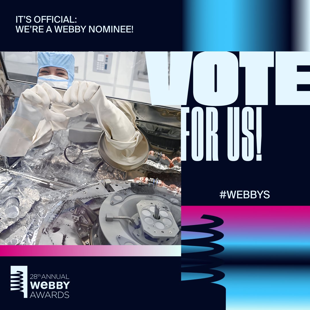 We’ve brought you along for the ride to #BennuandBack as scientists and engineers work together to care for and study 4.5-billion-year-old asteroid material. Now cast your vote for our #Webbys! Voting is open through April 18! vote.webbyawards.com/PublicVoting#/…