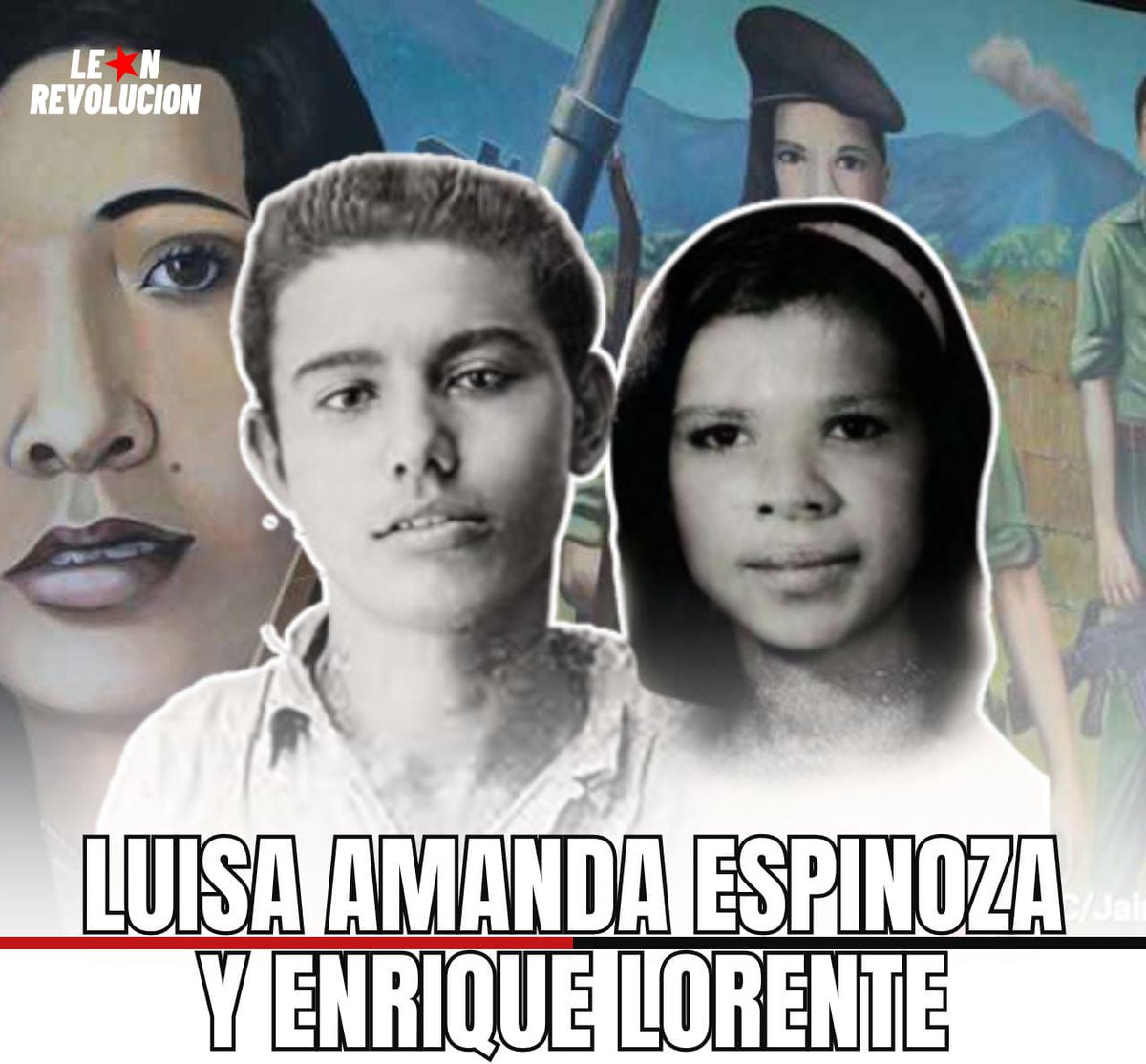 Hoy recordamos el legado de amor y lucha revolucionaria que nos enseñaron Enrique Lorente y Luisa Amanda Espinoza quienes hoy cumplen 54 años de su partida física pero su legado sigue inspirandonos y por ellos defenderemos la paz #LeonRevolucion #4519LaPatriaLaRevolución