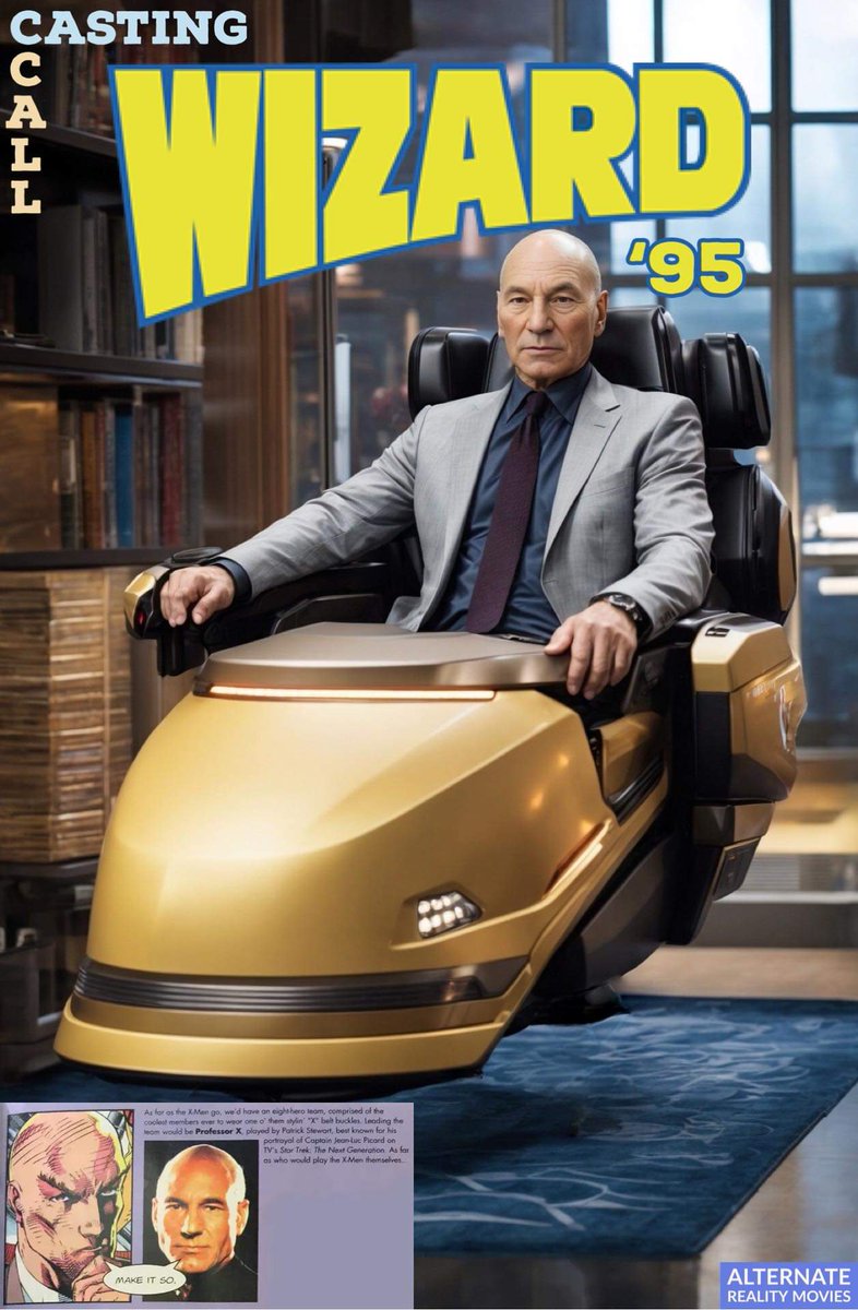 comicbookaddt's tweet image. In 1995, Wizard Magazine had a casting call for a live action X-Men movie. Would you like to see them all? I’ll start with Professor X, the only character they guessed correctly! #xmen #wizardmagazine #ProfessorX