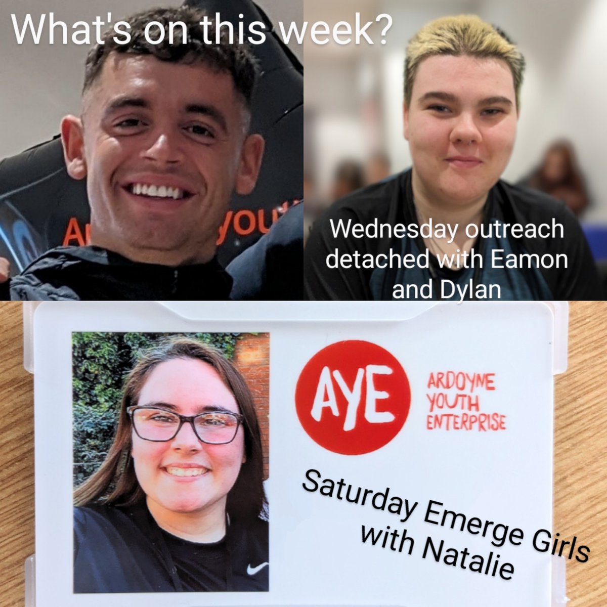 It's holiday time for some of our team but Eamon and Dylan are out and about on outreach detached tonight, and Natalie is bringing the Emerge Girls group to a @commonyouth_ event on Saturday. Back to a full team next week! #youthwork #northbelfast