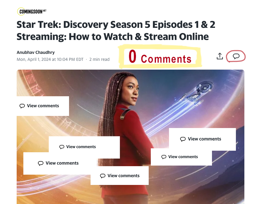 Well, that Variety article ASSURED US ALL that Kurtzman & Co are doing GREAT with NuTrek & the fact that it generated NO ROI for Paramount doesn't matter- in fact, shhhhh!
The Secret Hideout/P+ PR Machine is making the last season of Discovery seem like it's the greatest thing...