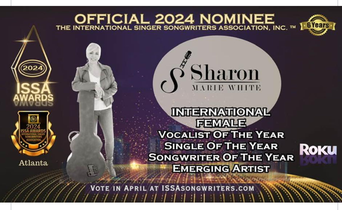 Good morning everyone! Would love your vote for these nominations. Just head on over to Issasongwriters.com and click on menu then to the International voting tab. Thanks so much! If you want me to vote for you just let me know 😊🎶
