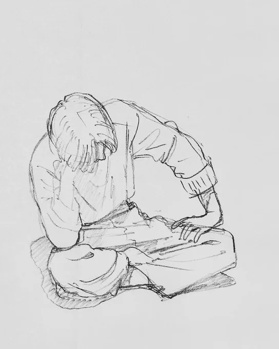 5分キープするのが大変なポーズをとってくださる方もいたりして描き甲斐があるのです。 