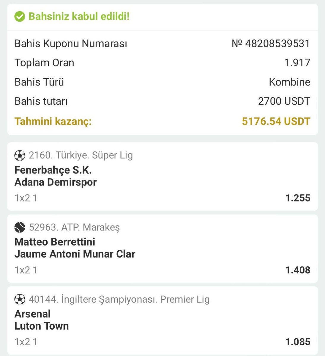 Sizden gelen tercihlerden içime sinenleri bu kupona ekledim

Kazanırsak 150 kişiye 150,000₺ nakit hediye💰 

100 tanesi aktif ref üyelerine (çekiliş + manuel seçim)

Diğer:
25 Sıkı Takipçi (manuel seçim)
25 Sohbet Kanalımızda olanlara çekilişle

Kanal:
🔗 t.me/+ZI20Myag6B80Y…