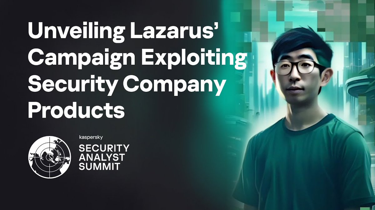 TheSAScon's tweet image. 💡 We are sure you&apos;re aware of the Lazarus Group.
Discover their sophisticated methods for distributing malware and our groundbreaking revelation of unprecedented malware types by watching the #TheSAS2023 replay ▶️ youtube.com/watch?v=AbzADr…
⏳ Get ready for #TheSAS2024.
