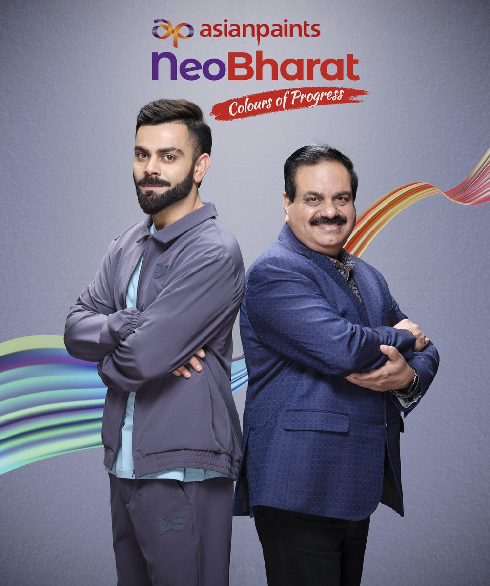 Bharat ke har ghar ke do champions layenge ek naya daur. Welcome home @imVkohli 💯

#AsianPaints #NeoBharat #ColoursOfProgress #ViratKohli #BrandAmbassador