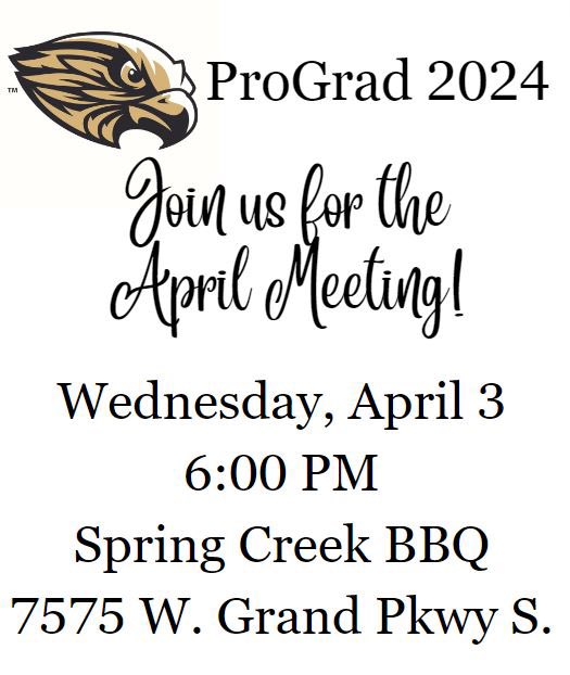 See you this evening! Be sure to wear your ProGrad T-shirt for points!