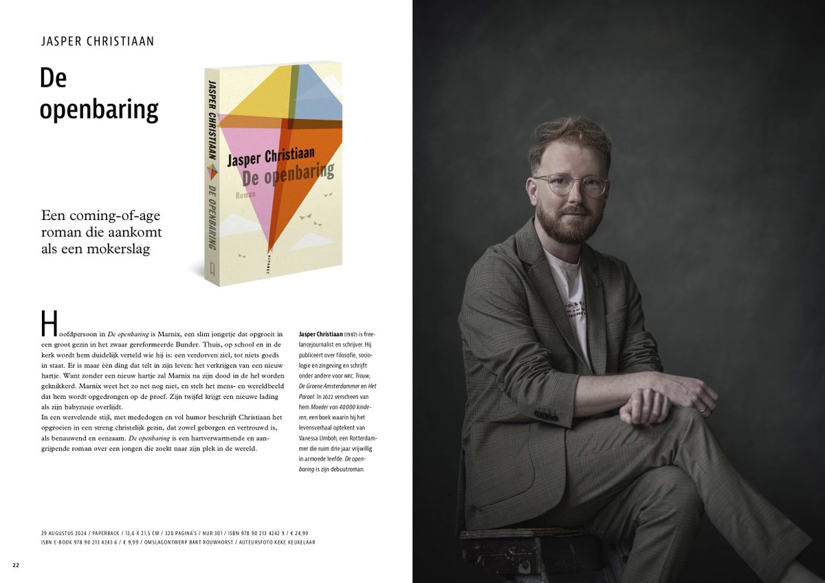 "Een coming of age-roman die aankomt als een mokerslag", aldus de zomeraanbieding van <a href="/alfabetboeken/">alfabetuitgevers</a> over mijn roman De openbaring (te verschijnen op 29/8 dit jaar!) 😎
Lees er meer over op studiojc.nl/de-openbaring, of reserveer vast een exemplaar via alfabetuitgevers.nl/boek/de-openba…!
