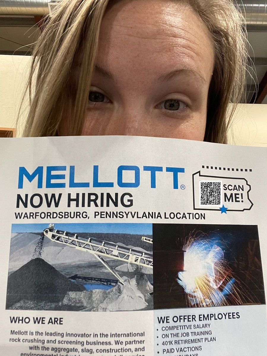 Head on over to the Bedford County Fairgrounds today to see Molly and learn all about the fantastic career opportunities Mellott has!
👉 mellottcompany.com/careers/ She's there till 2:30 PM 😀 #nowhiring #bedfordcountypa #bedfordpa #pacareerlink