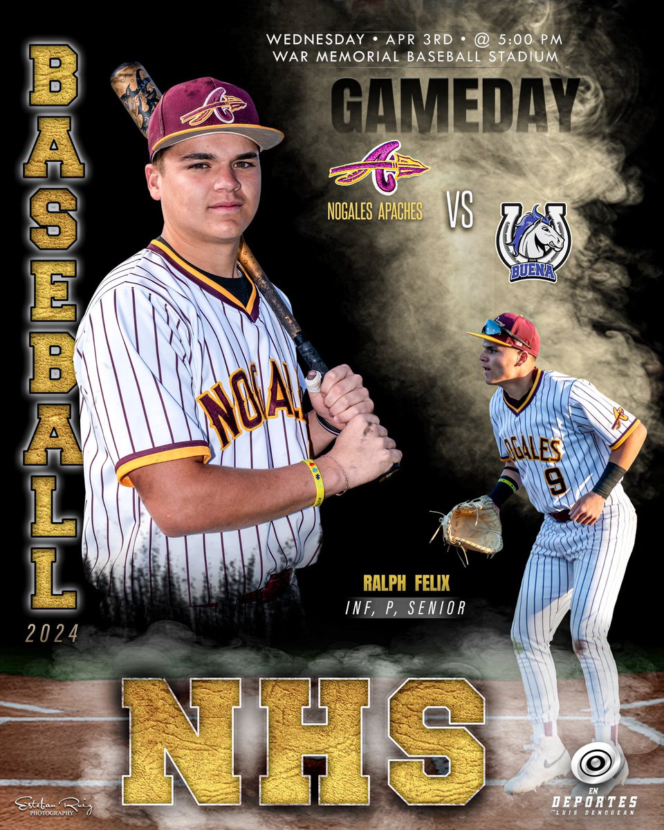 𝐆𝐀𝐌𝐄𝐃𝐀𝐘‼️Nogales Apaches ⚾️ 🆚Buena 🕕 5:00PM 🏟️ Nogales,Az 📷EstebanRuizPhotography 🎥En Deportes @OJFav @ApacheBaseball1 @DenzelMontijo @AlanDurazo8 @CarlosPeralta_4 @ralphie81350445 @DavidZAZUETA88 @ERvvagdl @Sal_Valenzuela1 @RalphFelix75 @NogiAthletics