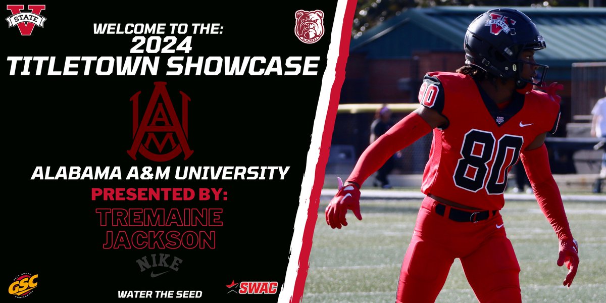 🔴⚫️Confirmed ⚫️🔴 Alabama A&M University is coming to the Titletown Showcase!! We're juiced to have the The SWAC represented in Titletown! Sign Up with this link ⬇️ tinyurl.com/3tmtnpxx #WaterTheSeed