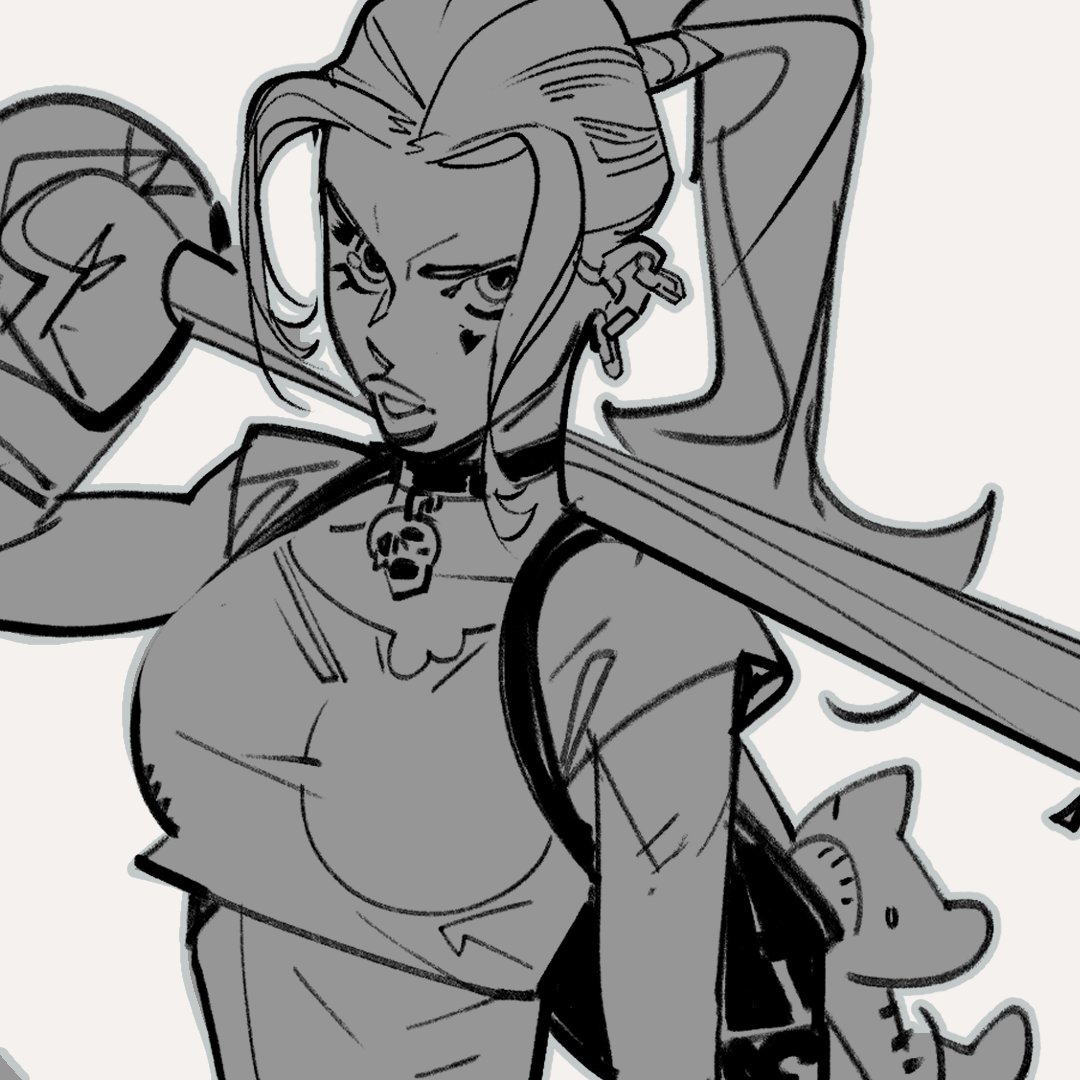 #warmup #sketch of #harleyquinn running long so I'll finish it later. Here's a #sneakpeek