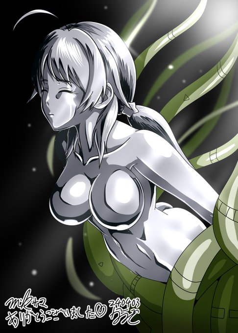 m・k様よりリクエストギフト頂いたお礼にシャニマスの八宮めぐるちゃん生体ユニットを描かせて頂きました!肌色差分付きです! 