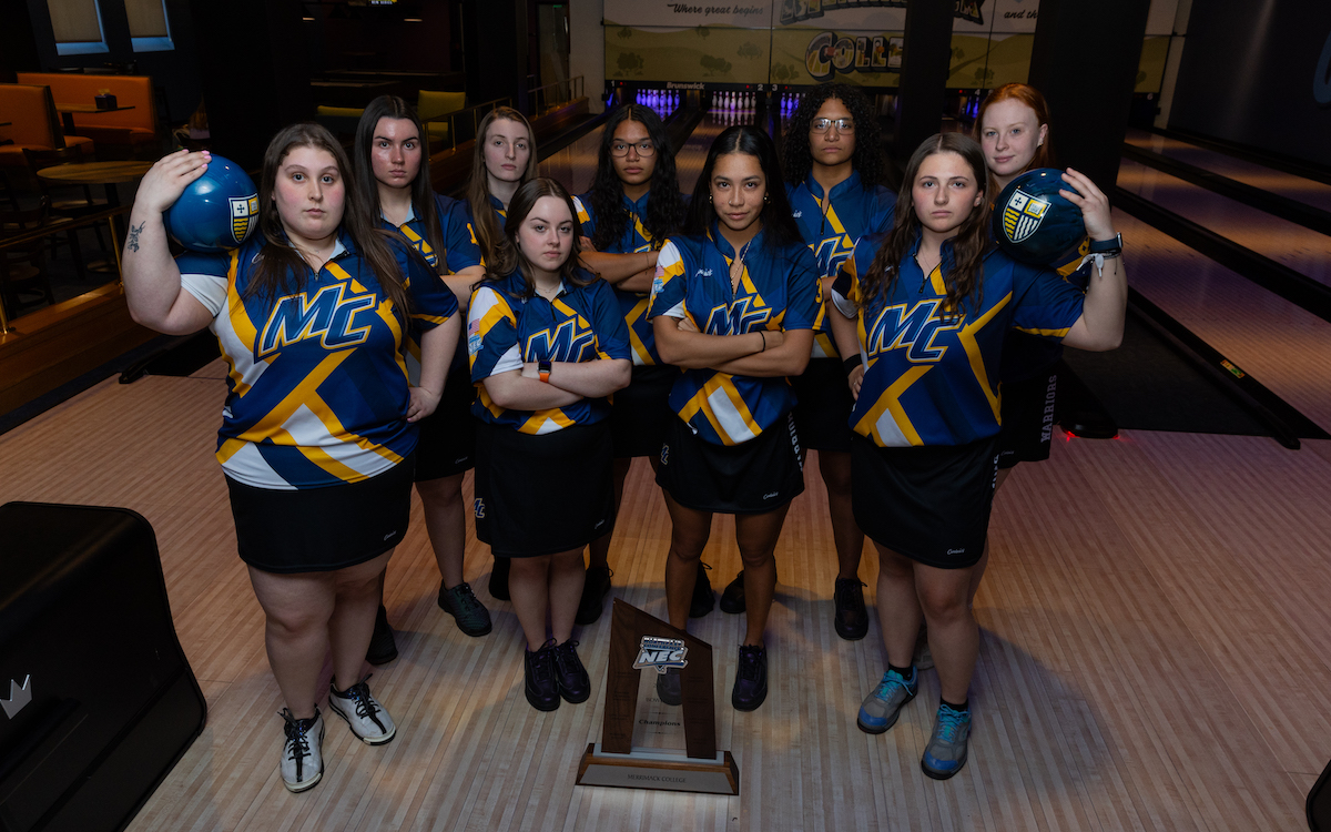 The Warriors are heading to the Rochester Regional of the @NCAA tournament on Friday, April 5! 🎳 It took just two seasons for the team to make their mark on the national collegiate bowling stage and the pantheon of @MC_Athletics. Full story: merrimack.me/Bowl