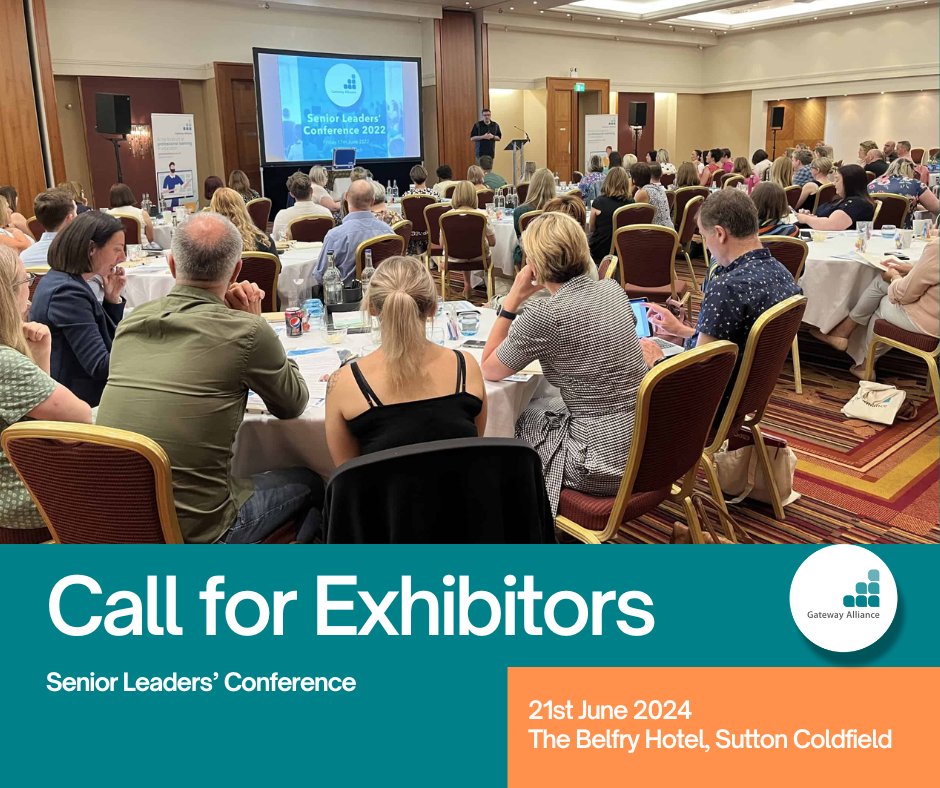 Calling all exhibitors! We have a fantastic opportunity for you to exhibit at our Senior Leaders' Conference on 21st June. Connect with over 150 key decision makers from across the Midlands! If you're interested in finding out more, contact us on info@gatewayalliance.co.uk