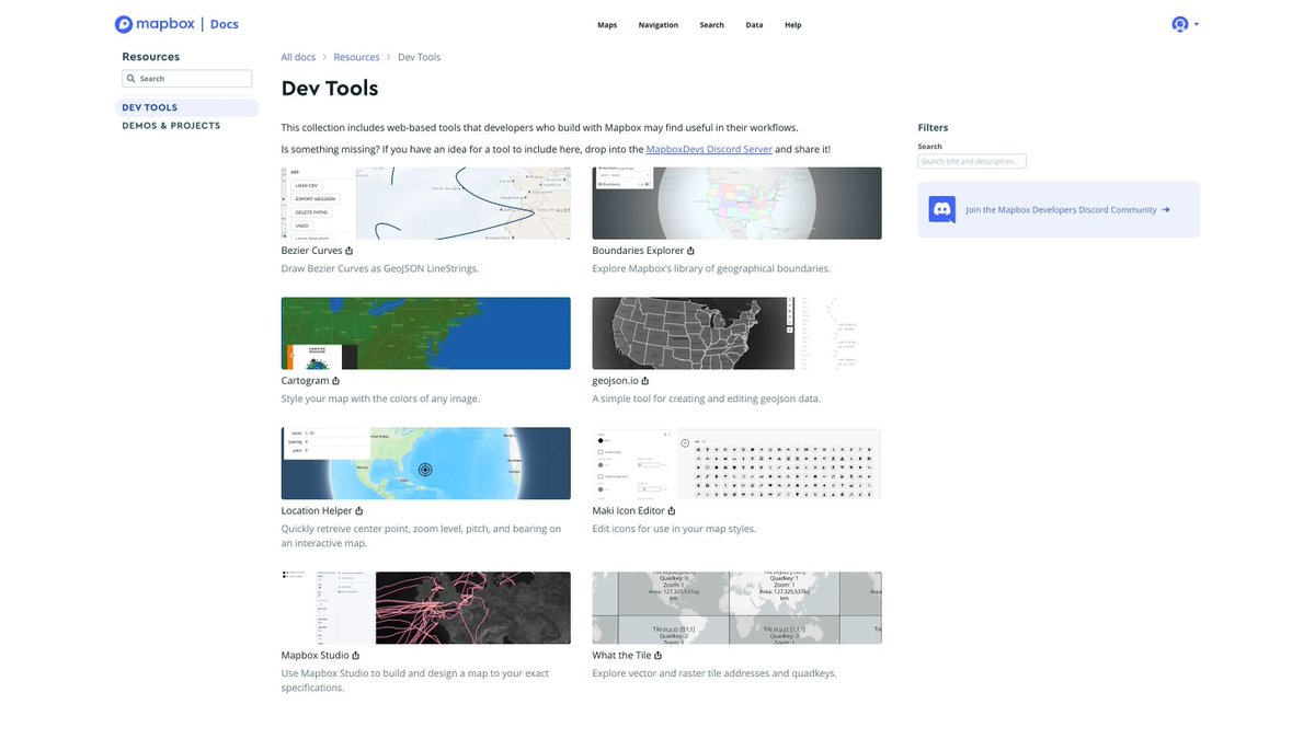 Mapbox has world-class technical documentation for our SDKs, tools, and APIs. Check out our documentation here: buff.ly/3sqh7iB