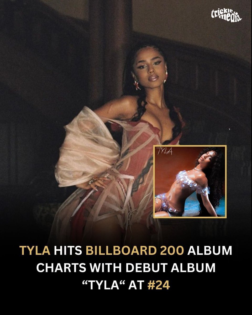 The ‘TYLA’ album by Grammy winning artiste Tyla ranks #24 on Billboard 200 album charts. TYLA by Tyla🔥

@Tyllaaaaaaa 

#tricklemedia #tyla #africatotheworld🌍🌏🌎 #africatotheworld #billboardhot200 #billboardcharts