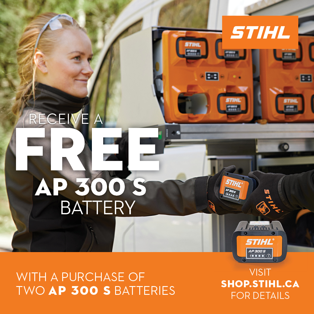 Stock up on STIHL battery power with the buy two AP 300s batteries, get one free promo! 🔋 ⚡️

Hurry, this offer ends on June 28th. Visit shop.stihl.ca/for full terms and conditions.

#stihl #limitedtimeoffer #promo #battery