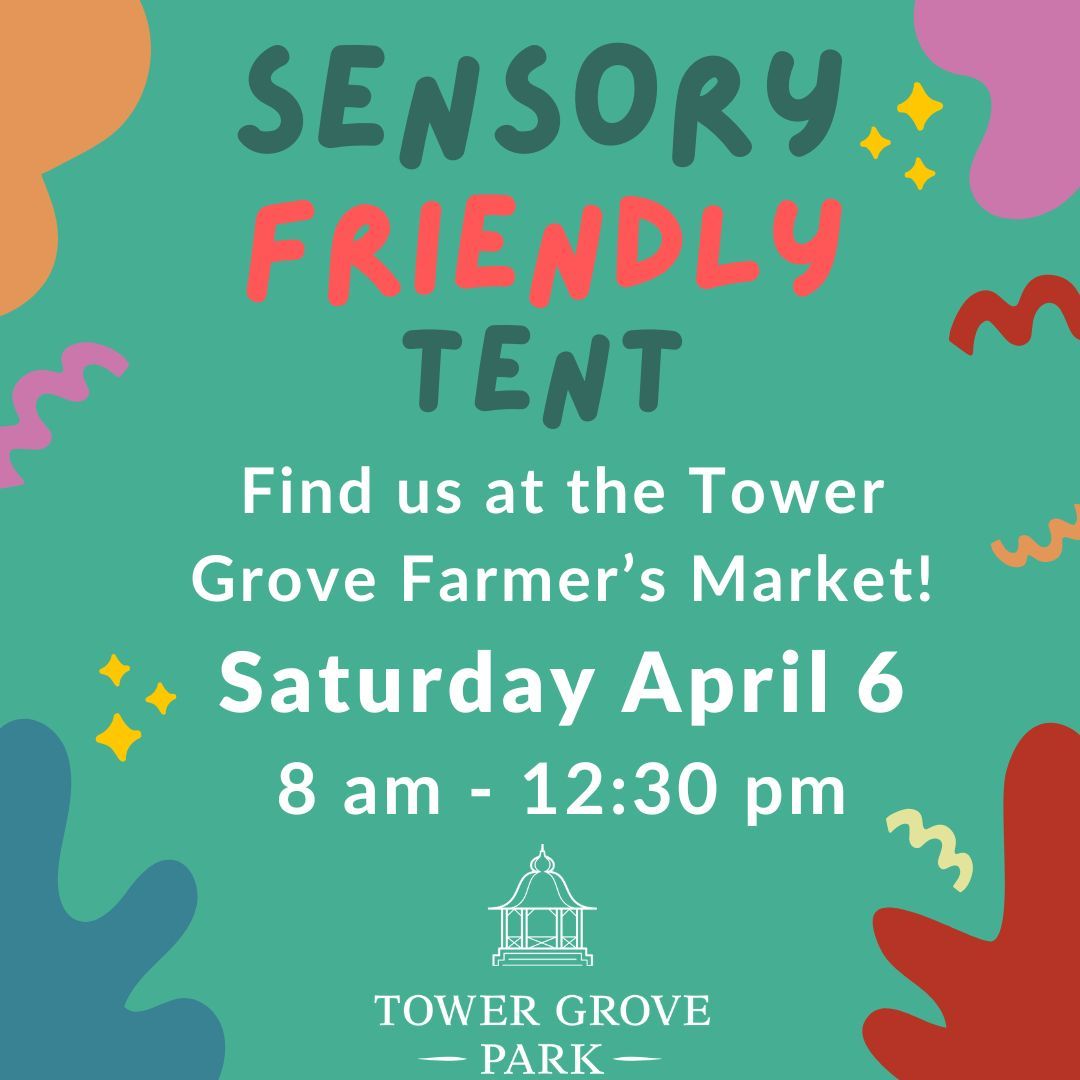 Did we mention... We are excited to introduce a new addition to our festivals and events: a sensory friendly tent! Look for us at the first Tower Grove Farmer’s Market of the season this Sat, April 6. For more Info visit, buff.ly/3J3q0Xa