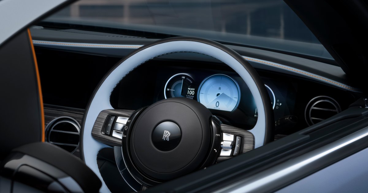 Spectre 

The colour of its Bespoke Instrument Dials is custom-selected upon commission.

Discover #RollsRoyceSpectre #RollsRoyceEdinburgh
—
WLTP# Power consumption: 2.6-2.8 mi/kWh, 23.6-22.2 kWh/100km. Electric range 311-329 mi / 500-530 km. NEDC: -. CO2 emissions 0 g/km.