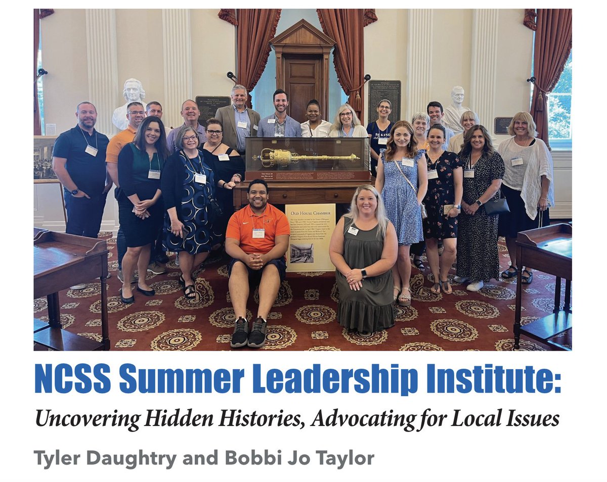 ☀️ Have you seen this Social Education piece? @NCCSS board member Tyler Daughtry & president Bobbi Jo Taylor reflect on last year's NCSS Summer Leadership Institute. ➡️ Read now: hubs.li/Q02r9Scq0 ➡️ Join us at this year's SLI: hubs.li/Q02r9FqN0 #edchat #leadership