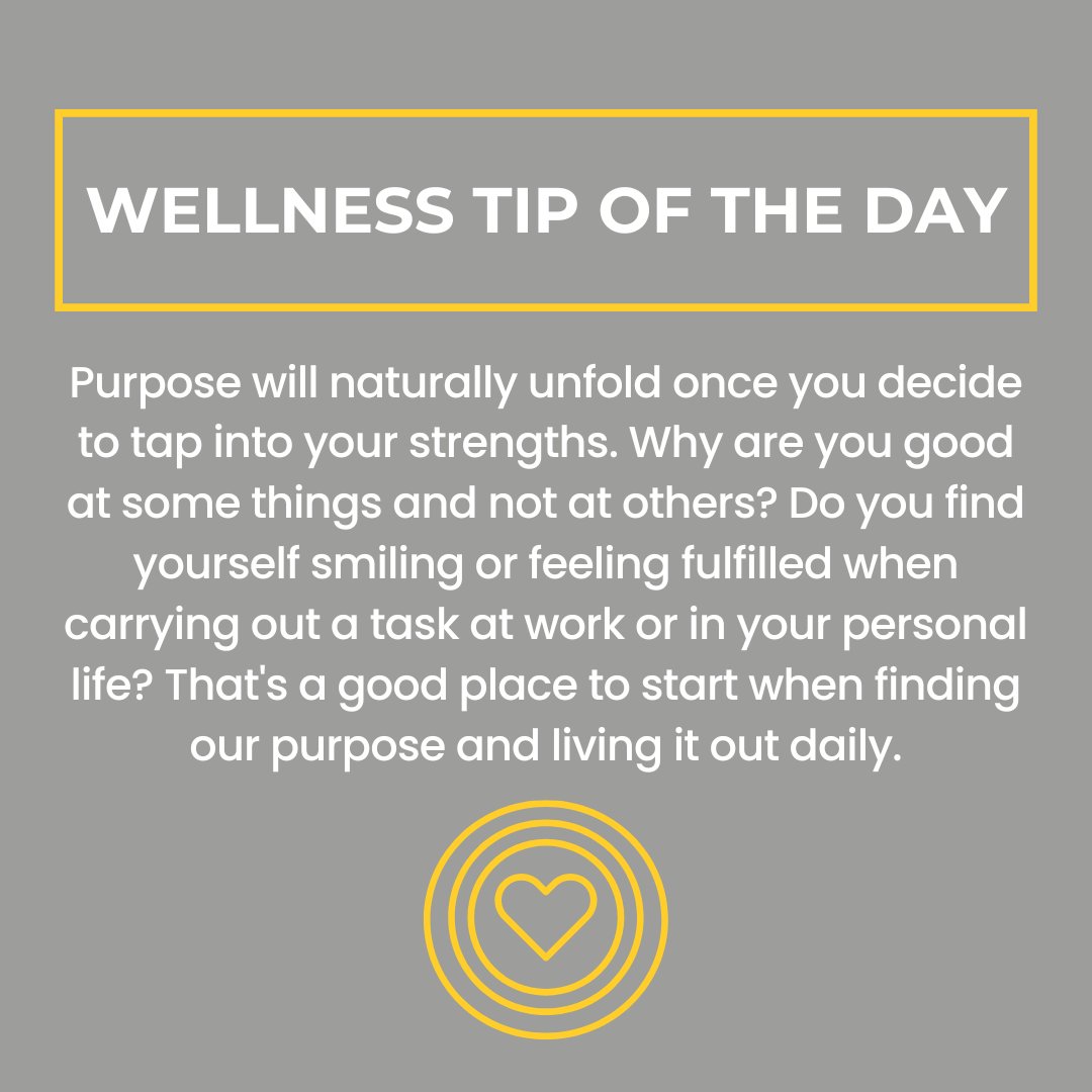 Leaning into our strengths can be a great way to achieve self-fulfilment. It also means we get better at doing the stuff we are good at, and we can find a powerful sense of direction through them.

#purpose #lifepurpose #mission #livewell #wellness #wellnesstips #selfcare