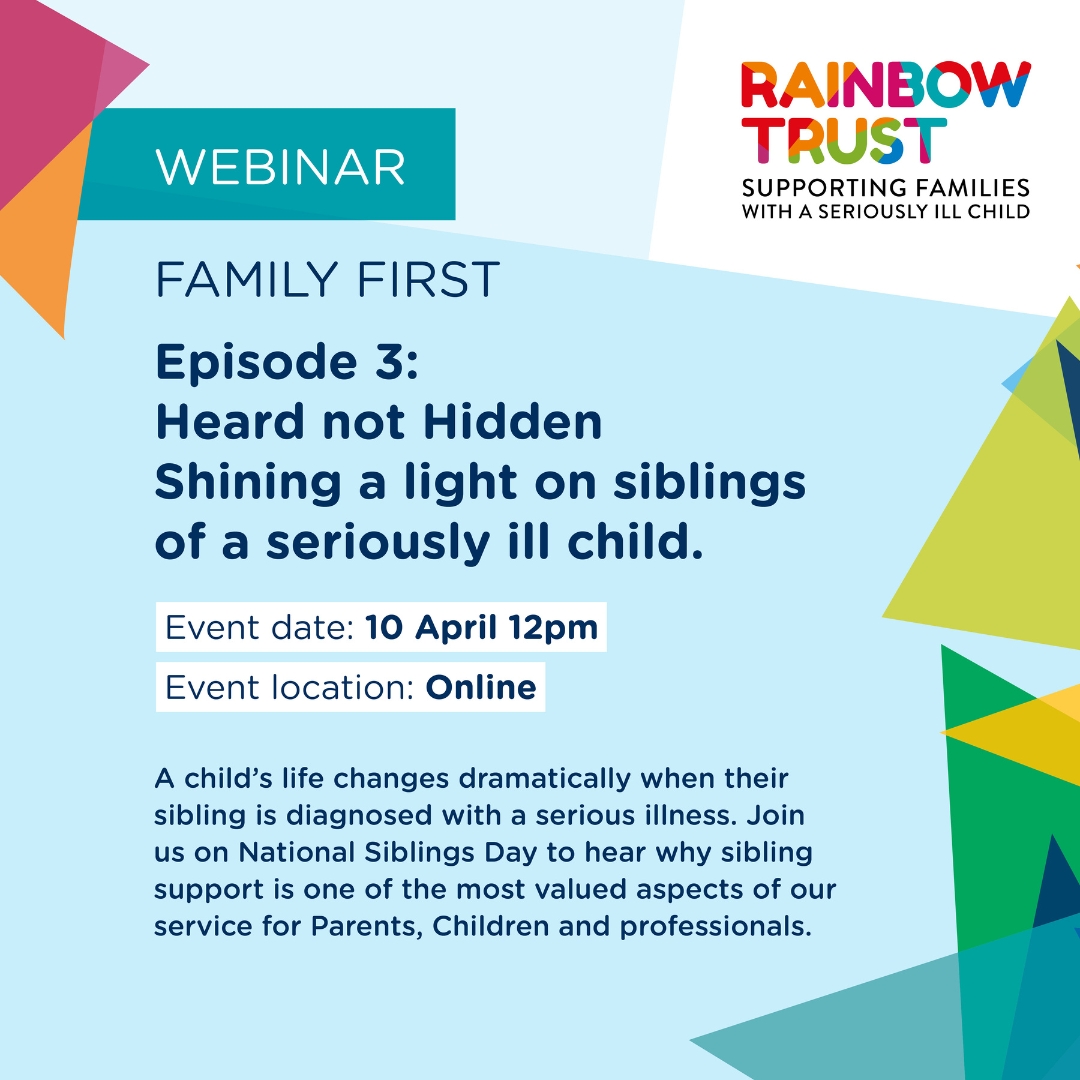 Join our FREE webinar on National Siblings Day to hear from a family we support and why sibling support is one of the most valued aspects of our service. ⏲ 10th April, 12pm 📍 Online Get your FREE ticket now: us06web.zoom.us/webinar/regist… #webinar #freewebinar #charitywebinar