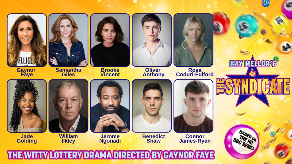 Meet the full cast of The Syndicate! 🍀

This witty lottery drama based on the hit BBC Series is coming to a venue near you! 

Head over to syndicateplay.co.uk/cast to learn more about the stars of the show!⁠

#TheSyndicate #TheSyndicatePlay
