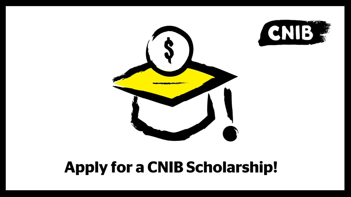 Every year, CNIB's #Scholarship program awards multiple scholarships to people who are blind, Deafblind or have low vision in recognition of their educational aspirations and achievements. Applications are now open for 2024 – visit cnib.ca/scholarships to learn more. 🎓