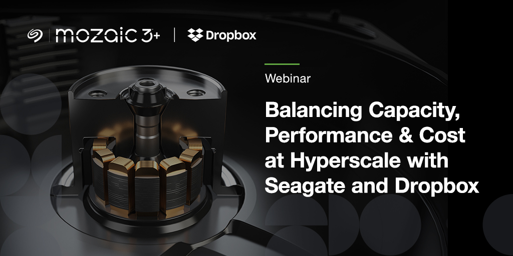 We sat down with @Dropbox, one of the few exabyte-scale storage systems in the world, to discuss how they select the right mix of hard drives and SSD to optimize for the performance, scale, and budget needs of their critical workloads. Check out the talk: seagate.media/6014cLTI0
