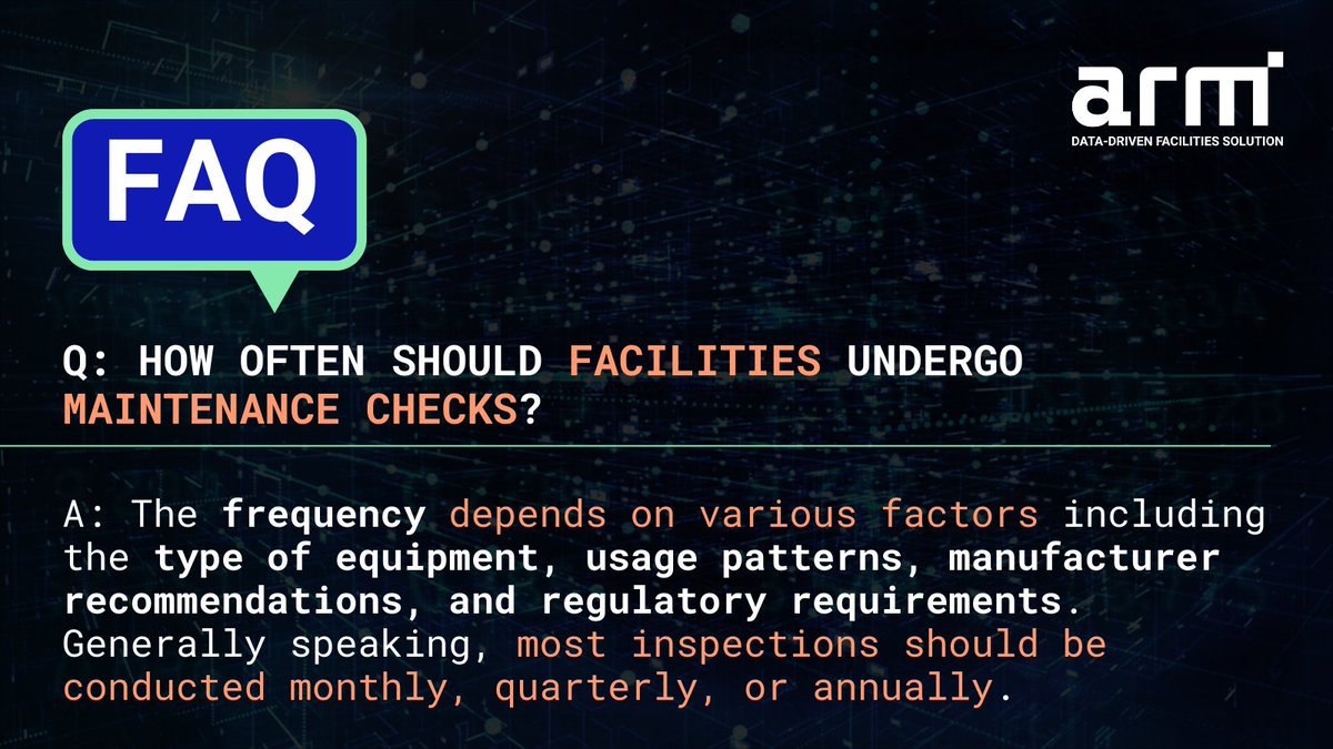 Did you know that proper maintenance checks can reduce equipment downtime by up to 50%? 🤔📉

Need a partner in repair and preventive maintenance? Let's work together to keep your operations running smoothly! 💪🚀 Visit our website to learn more: armaintenance.com 💻