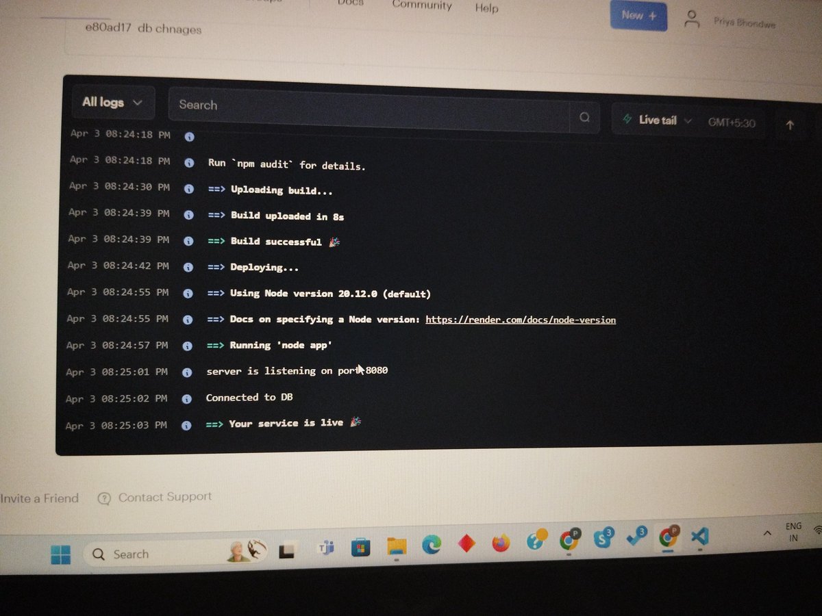 PriyaBhondwe's tweet photo. Successful deployed now 👍

Solution - https://t.co/yKP5MFwkXH