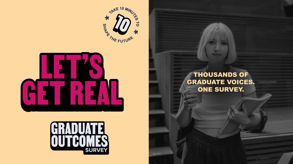 What does #GraduateSuccess mean to you? #Employment? Further study? Using your skills?
Understanding this is the aim of the #GraduateOutcomes survey.📰
What’s your view? Find out more 👉ow.ly/yUv050R3X7u 
@grad_outcomes @derbyuni @DerbyUniAlumni