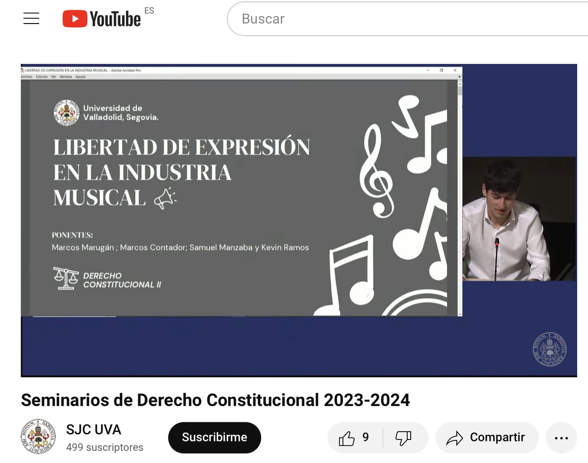 revistaTRCUNED's tweet image. interviene el equipo que aborda la Libertad de expresión en la industria musical
Seminarios de Derecho Constitucional @UvaConst @a_d_castrillo