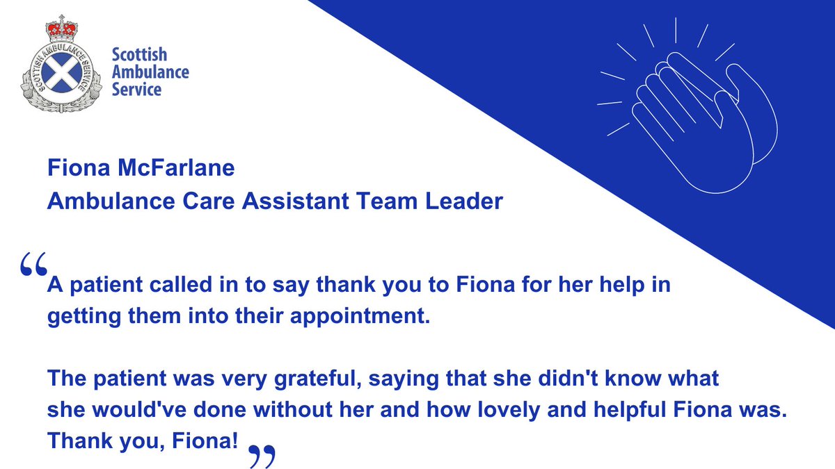 Scotambservice's tweet image. It's Wednesday and time for our latest staff spotlight from Greatix!

This #WellDoneWednesday, we are highlighting Fiona McFarlane, Ambulance Care Assistant Team Leader, in our #ForthValley PTS Team.