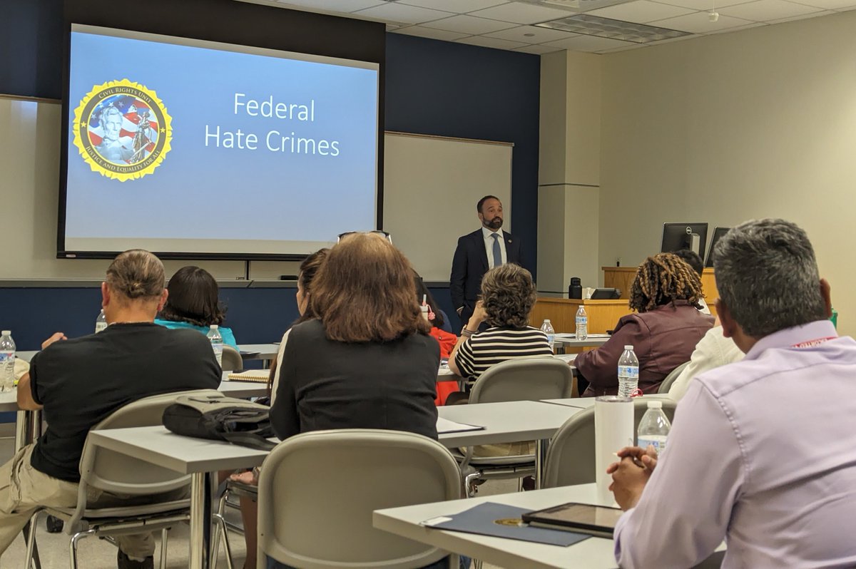 Investigating hate crimes is the highest priority of the #FBI’s civil rights program because of the devastating impact they have on families & communities. Last night, the citizens academy in Raleigh learned how we work to encourage victims to report federal hate crimes in NC.