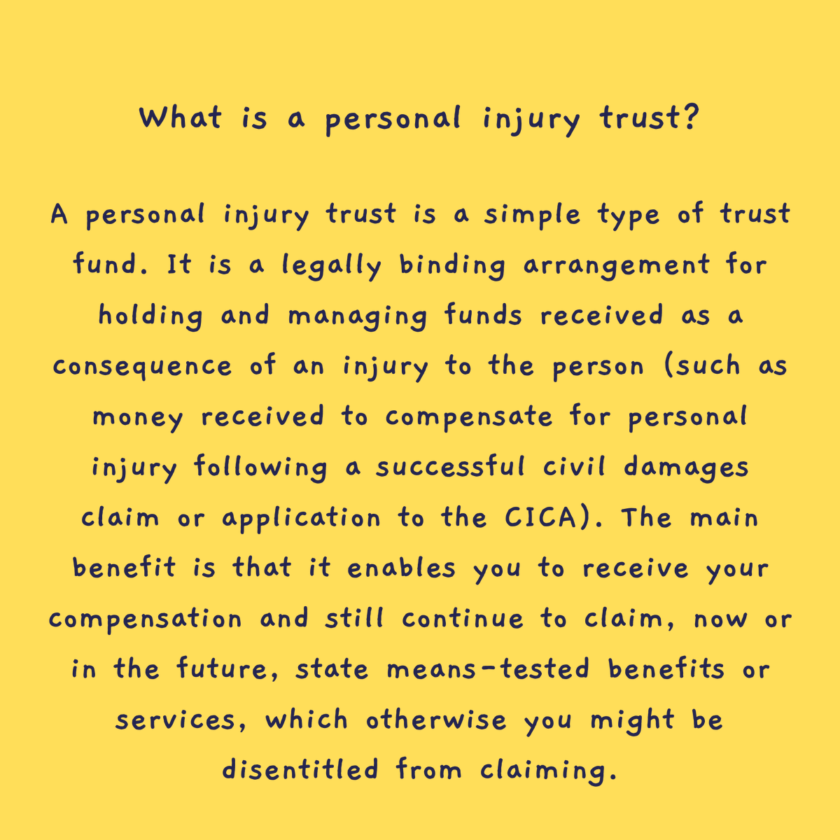 If you have received financial compensation following a claim or CICA application, setting up a “personal injury trust” can be a helpful way to manage the money. Our guest blog from Leigh Day provides an introduction to personal injury trusts: napac.org.uk/personal-injur…