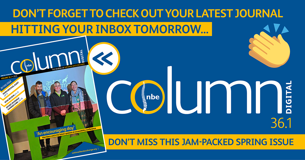 Don’t forget to check your inbox tomorrow to find your spring edition of column digital. Full of the usual great mix of superb articles, news, membership info and lots more. #NBECommunity #MovingAndHandling #ManualHandling #News #MemberBenefit