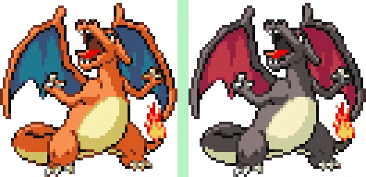 本日の再掲載ポケモンドット絵は リザードンさん。どの時代でもみんなのヒーロー。 