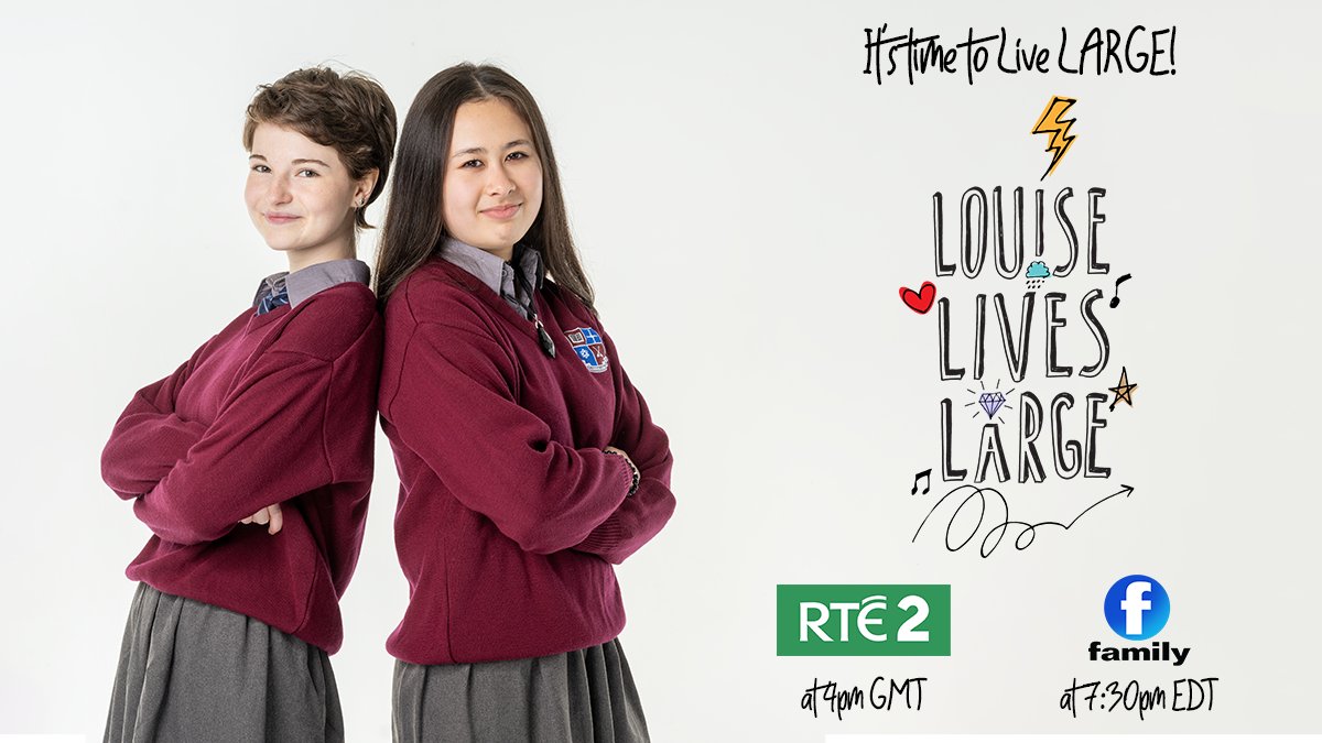 Today's the day! It's time to live LARGE!

Louise Lives Large debuts at 4pm GMT on <a href="/RTE2/">RTÉ2</a> and RTÉ Player in Ireland and 7:30pm EDT on <a href="/Family_Channel/">Family Channel</a> on Canada. Use #LouiseLivesLarge to let us know what you think of the show!