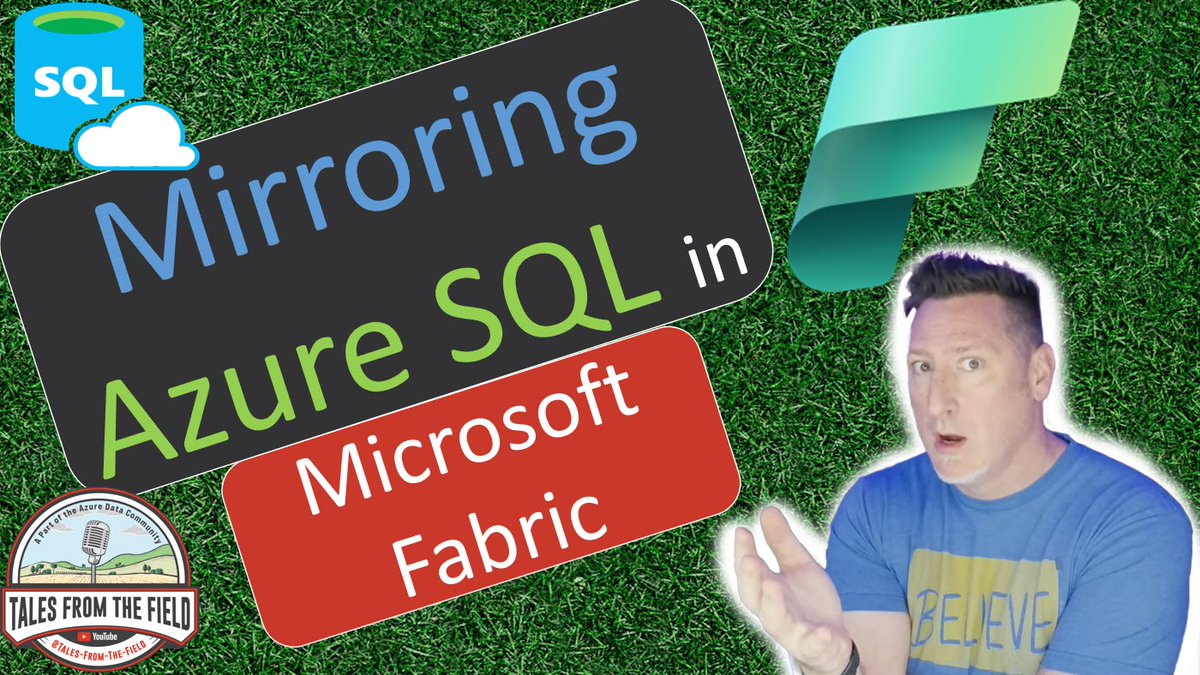 Our latest MS Tech Bits is LIVE! @SQLBalls presents Introduction to Microsoft Fabric Database Mirroring with Azure SQL Database! Link: youtu.be/I09E-0RlgNc cc @JoshLuedeman @DBABullDog @neeraj_jhaveri @BradleySchacht @Nodestreamio @MarkPM_MSFT