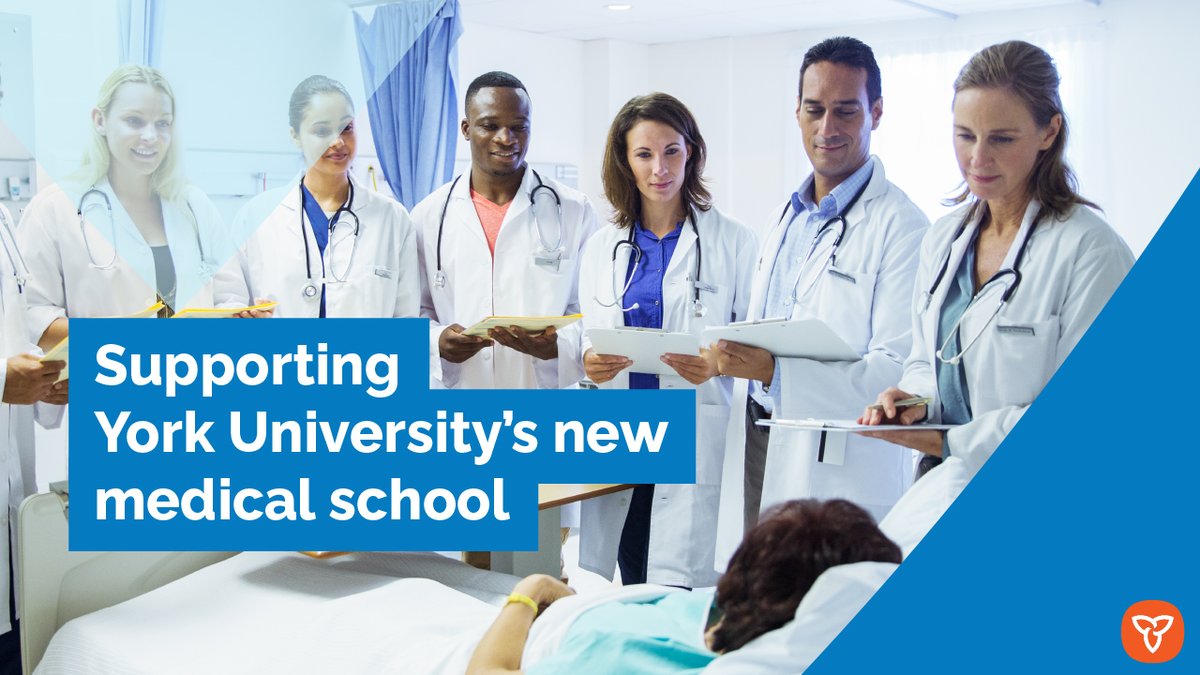 Ontario is investing $9M to support the planning of @YorkUniversity's new School of Medicine: bit.ly/4agD47N This new medical school will ensure Ontario residents continue to have access to the care they need, closer to home. #YorkU #ONpse