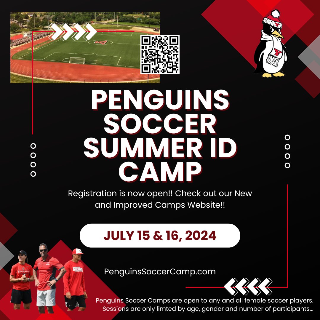Excited to announce our Summer ID Camp on July 15-16, 2024! Limited spots available after our winter camp sold out, so don't wait! Visit our new website at PenguinsSoccerCamp.com to register & secure your spot today! 🐧⚽️ #RaiseYourBar #WhatsNext #PenguinsSoccerIDCamp