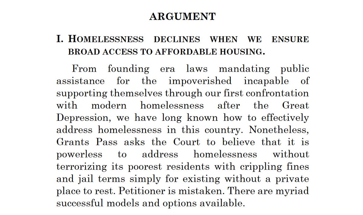 'Homelessness declines when we ensure broad access to affordable housing.' Thank you to @RepCori for joining us in telling SCOTUS that we cannot arrest our way out of homelessness! @SenSanders @AOC @RepPressley @RepBowman @BarbaraLeeForCA @SenWarren @SenMarkey @RepRashida