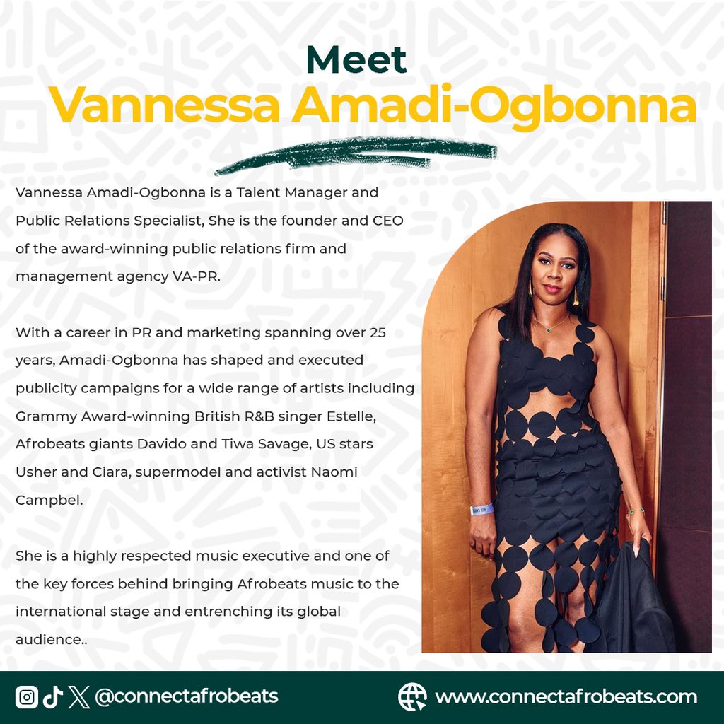 #womancrushwednesday Meet @missamadi our #WCW for the week.❤️

Vannessa Amadi-Ogbonna is a Talent Manager and Public Relations Specialist, She is the founder and CEO of the award-winning public relations firm and management agency VA-PR.

We celebrate you today @missamadi ❤️