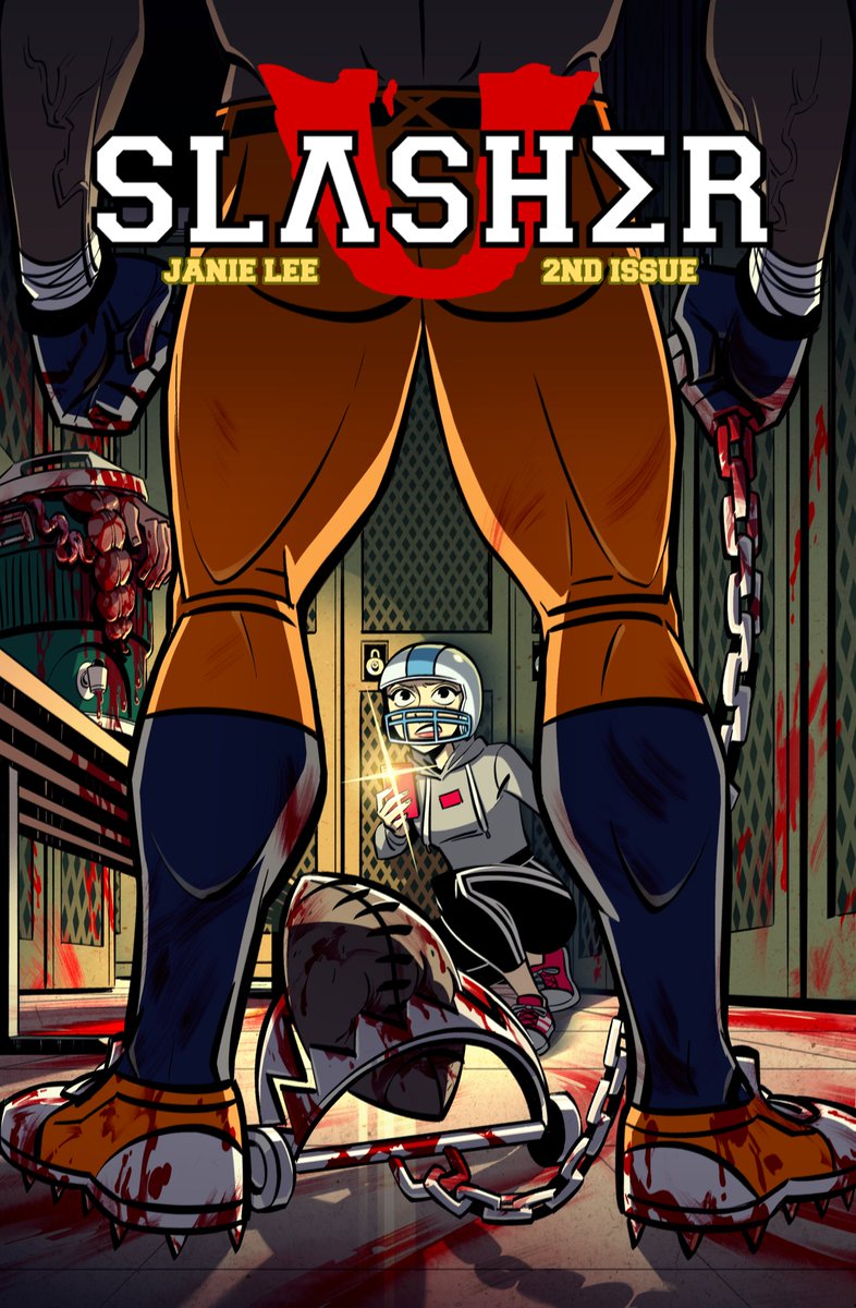 Slasher U issue 2 cover! STAp PAYING AtTEnTION TO His BUTT i know it's the first thing you guys are lookin at 👊 CW: gore, blood